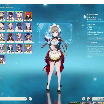 Genshin Impact Accounts Reroll ASIA|1 Limit 5*CHAR|(Sandrone+CharSTD,Diluc,Qiqi,Beidou,Dilon)|FemaleMC|48(*5Art)|Abyss