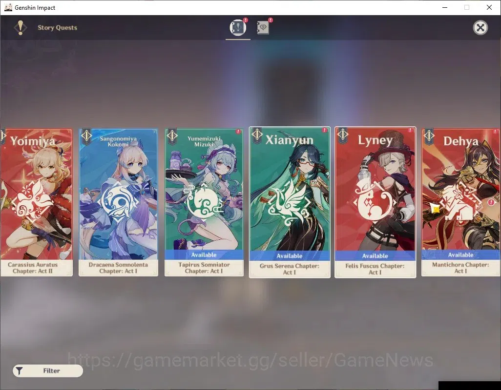 Genshin Impact Accounts Mid Game ASIA|AR 53|4 Limited +2(*5Wep)|[Xiao]+Sign,Columbina,Yelan,Yae Miko|Mc Male|Take Mail|Check 12