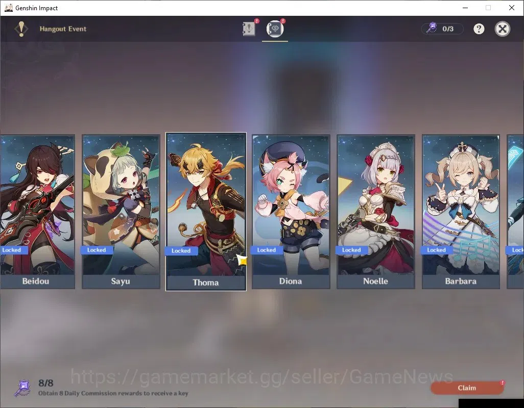 Genshin Impact Accounts Mid Game ASIA|AR 53|4 Limited +2(*5Wep)|[Xiao]+Sign,Columbina,Yelan,Yae Miko|Mc Male|Take Mail|Check 16