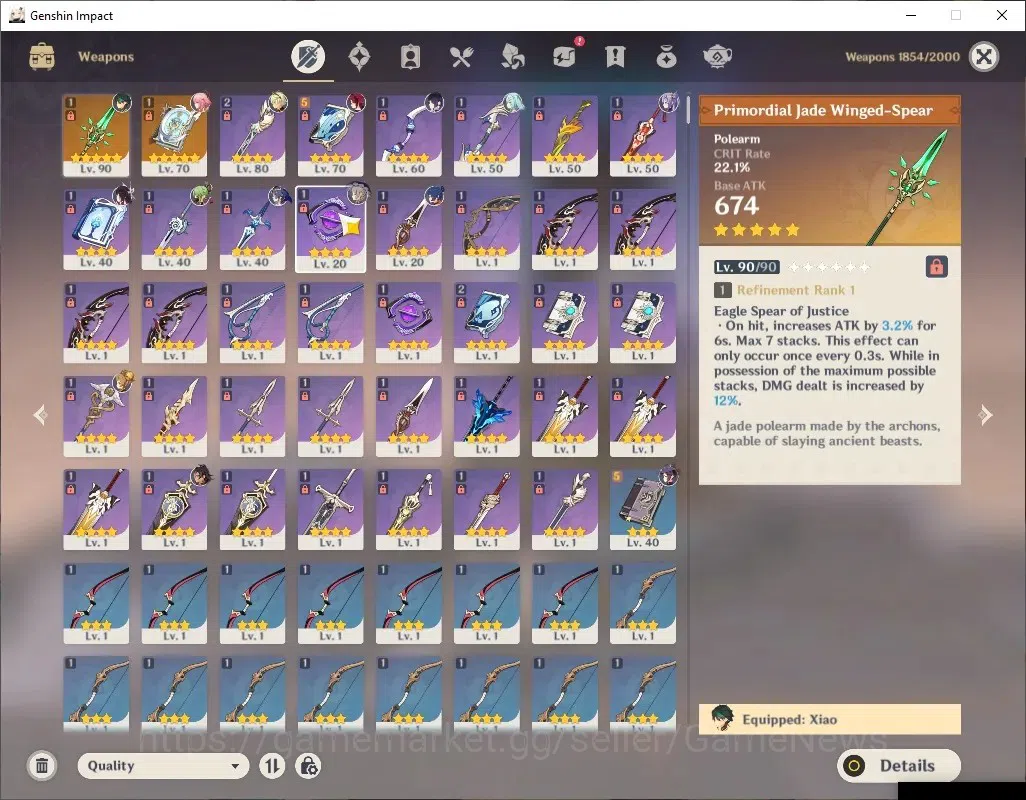 Genshin Impact Accounts Mid Game ASIA|AR 53|4 Limited +2(*5Wep)|[Xiao]+Sign,Columbina,Yelan,Yae Miko|Mc Male|Take Mail|Check 4
