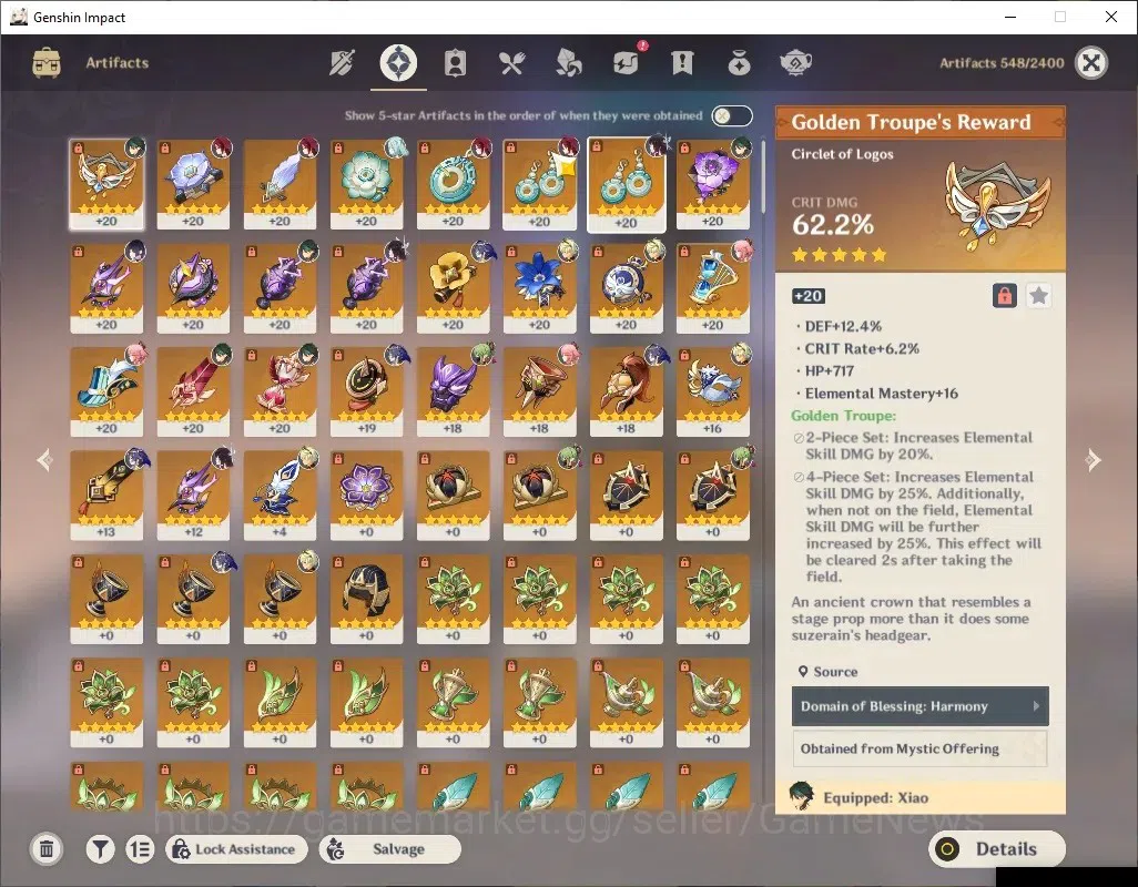 Genshin Impact Accounts Mid Game ASIA|AR 53|4 Limited +2(*5Wep)|[Xiao]+Sign,Columbina,Yelan,Yae Miko|Mc Male|Take Mail|Check 5