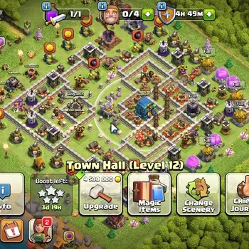 Clash of Clans Accounts High-End LV 128|TH 12|HH 6|BH 6|Limited Skin|BK 50,AQ 51,MP 22,GW 20|BM 10|Free CN OFF|Protect
