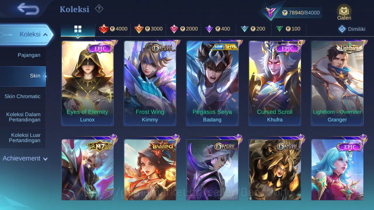 Mobile Legends: Bang Bang Accounts GLOBAL Hero 104 Skin 271 | 11.11 Nolan | JJK Julia image 8