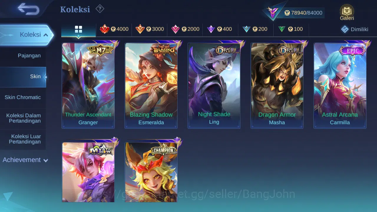 Mobile Legends: Bang Bang Accounts GLOBAL Hero 104 Skin 271 | 11.11 Nolan | JJK Julia image 9