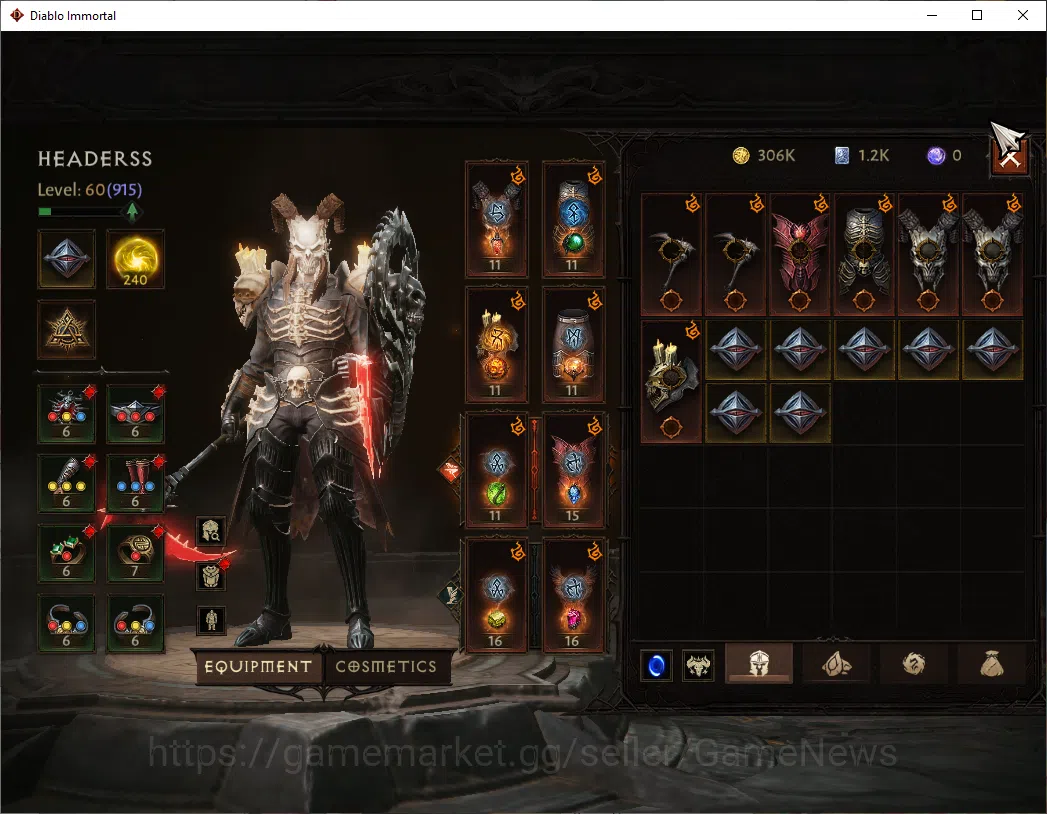 Diablo Immortal Accounts NA-High Heaven|CS ON|Lv60(915)|Necromancer|CR 42k| image 5