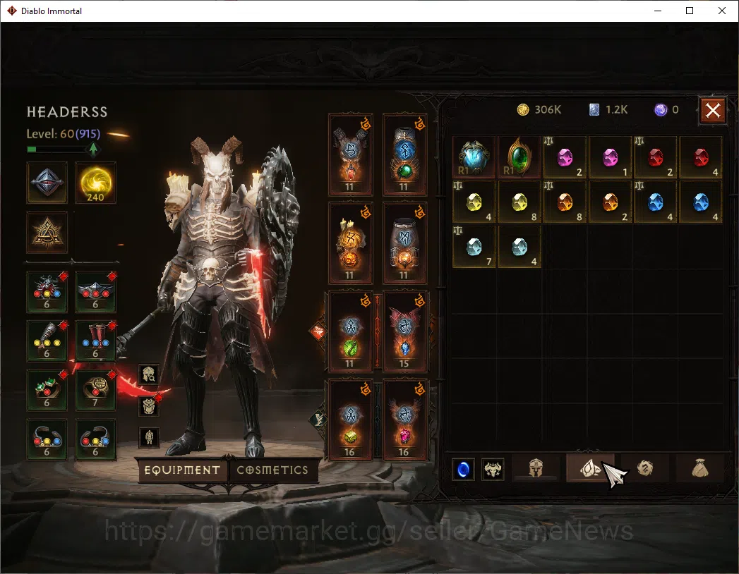 Diablo Immortal Accounts NA-High Heaven|CS ON|Lv60(915)|Necromancer|CR 42k| image 6