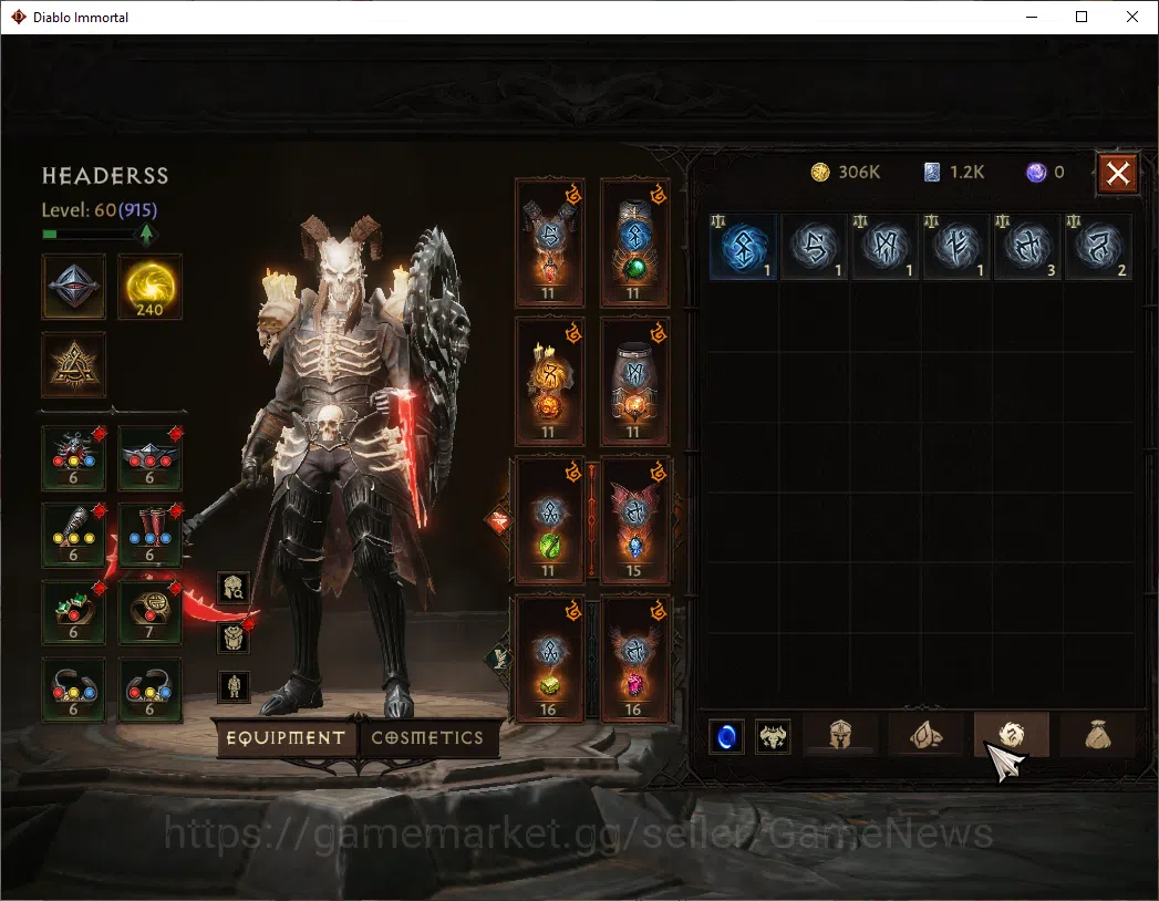 Diablo Immortal Accounts NA-High Heaven|CS ON|Lv60(915)|Necromancer|CR 42k| image 7