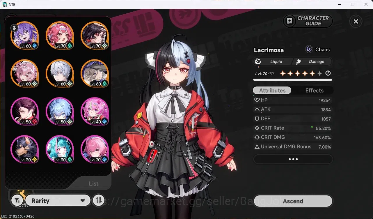 Neverness to Everness Accounts SEA|Lv 46|8 S-Class [LacrimosaA2,NanallyA1+Phoenix image 3