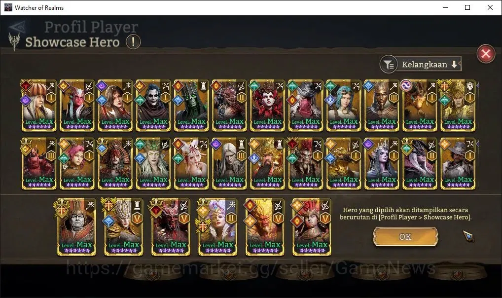 Watcher of Realms Accounts GLOBAL 60x|14M Power|13 Lord[ValderonA5,IngridA2,E image 10