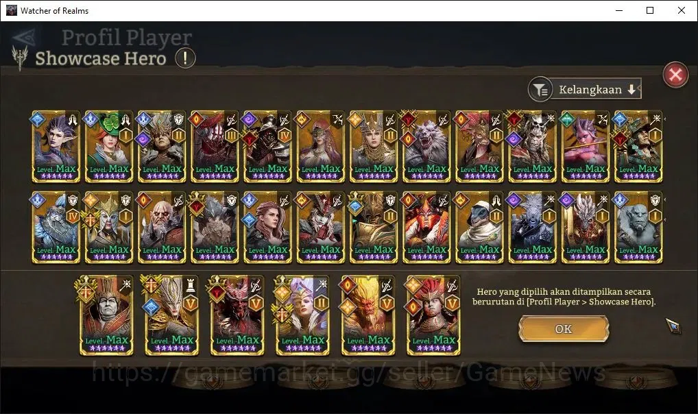 Watcher of Realms Accounts GLOBAL 60x|14M Power|13 Lord[ValderonA5,IngridA2,E image 12