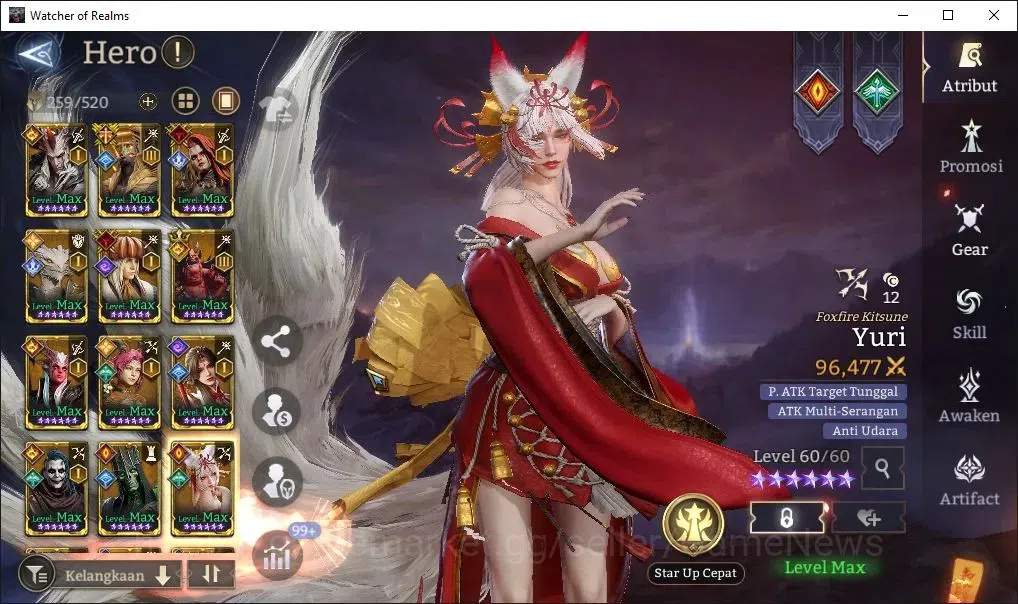 Watcher of Realms Accounts GLOBAL 60x|14M Power|13 Lord[ValderonA5,IngridA2,E image 16
