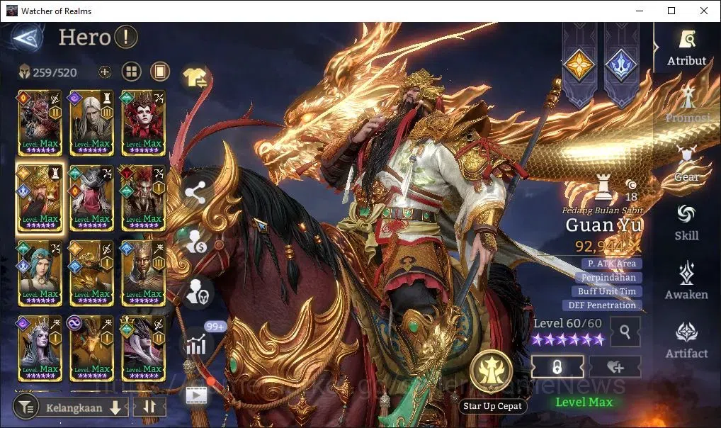 Watcher of Realms Accounts GLOBAL 60x|14M Power|13 Lord[ValderonA5,IngridA2,E image 17