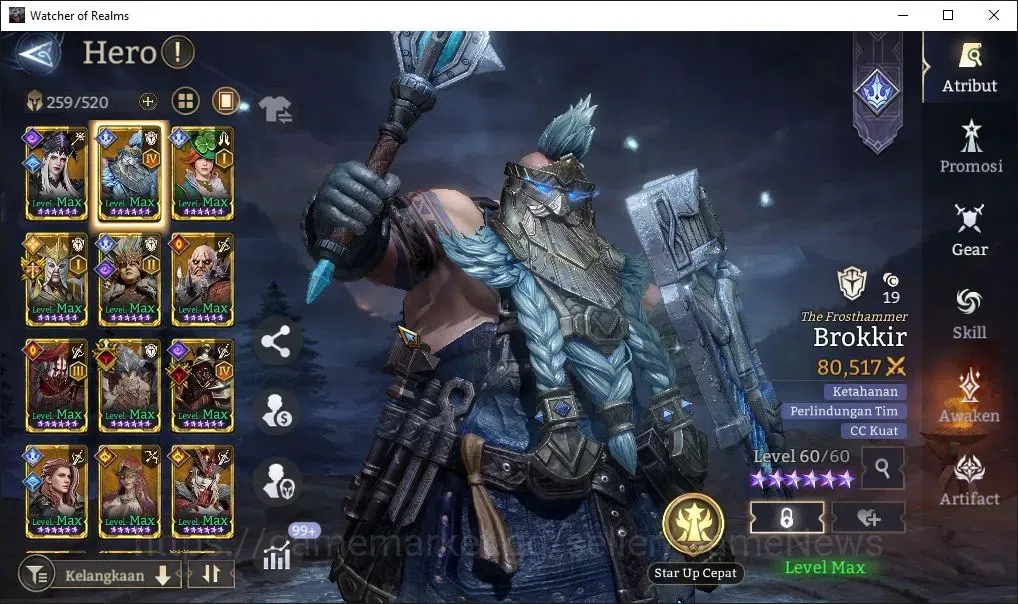 Watcher of Realms Accounts GLOBAL 60x|14M Power|13 Lord[ValderonA5,IngridA2,E image 20