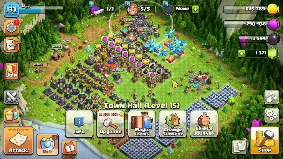 Clash of Clans Accounts TH 15-BH 8|LV 133|Limited Skin|HH 9|BK 40,AQ 60,GW image 1