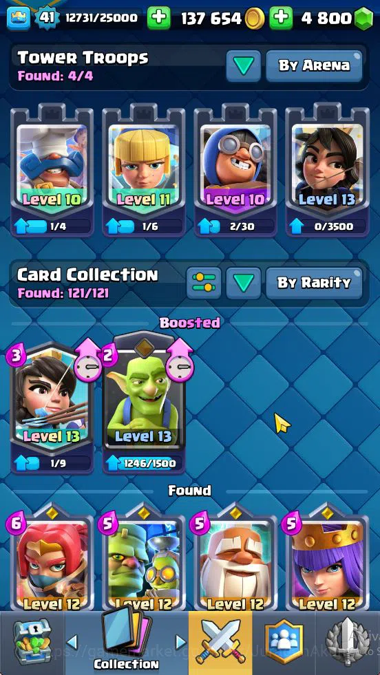 Clash Royale Accounts Lv 41|Trophy 8726|KTL 13|LMT Skin|Card 121|1 Hero image 12