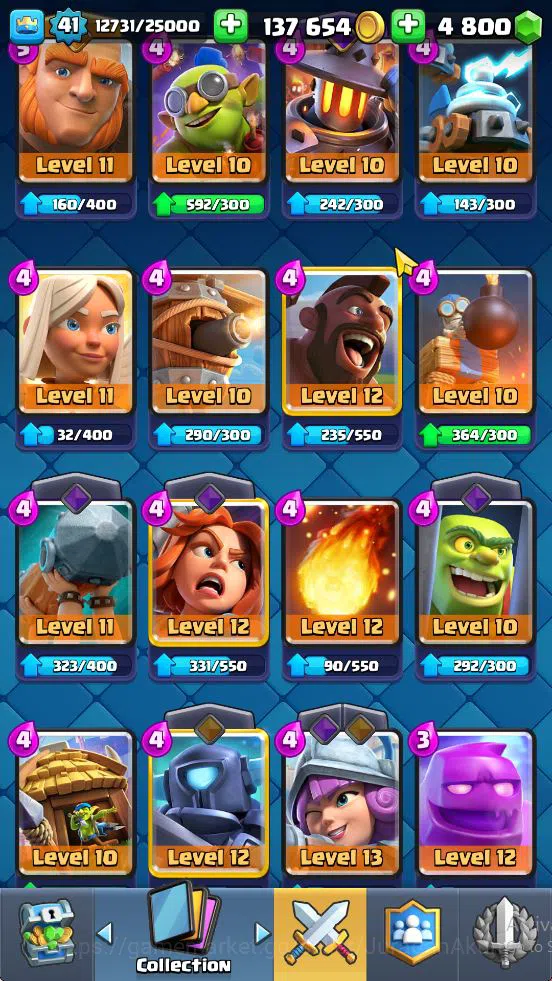 Clash Royale Accounts Lv 41|Trophy 8726|KTL 13|LMT Skin|Card 121|1 Hero image 17