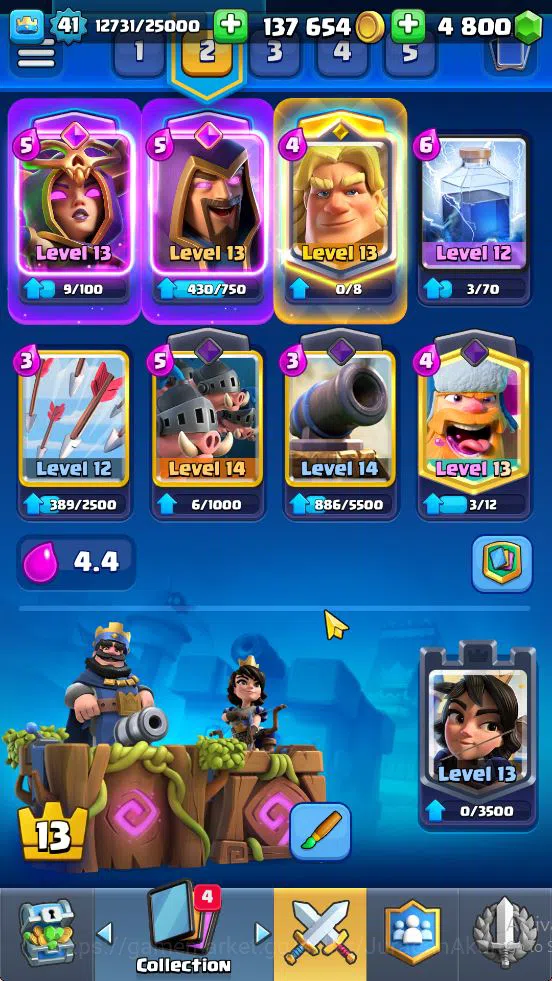 Clash Royale Accounts Lv 41|Trophy 8726|KTL 13|LMT Skin|Card 121|1 Hero image 4
