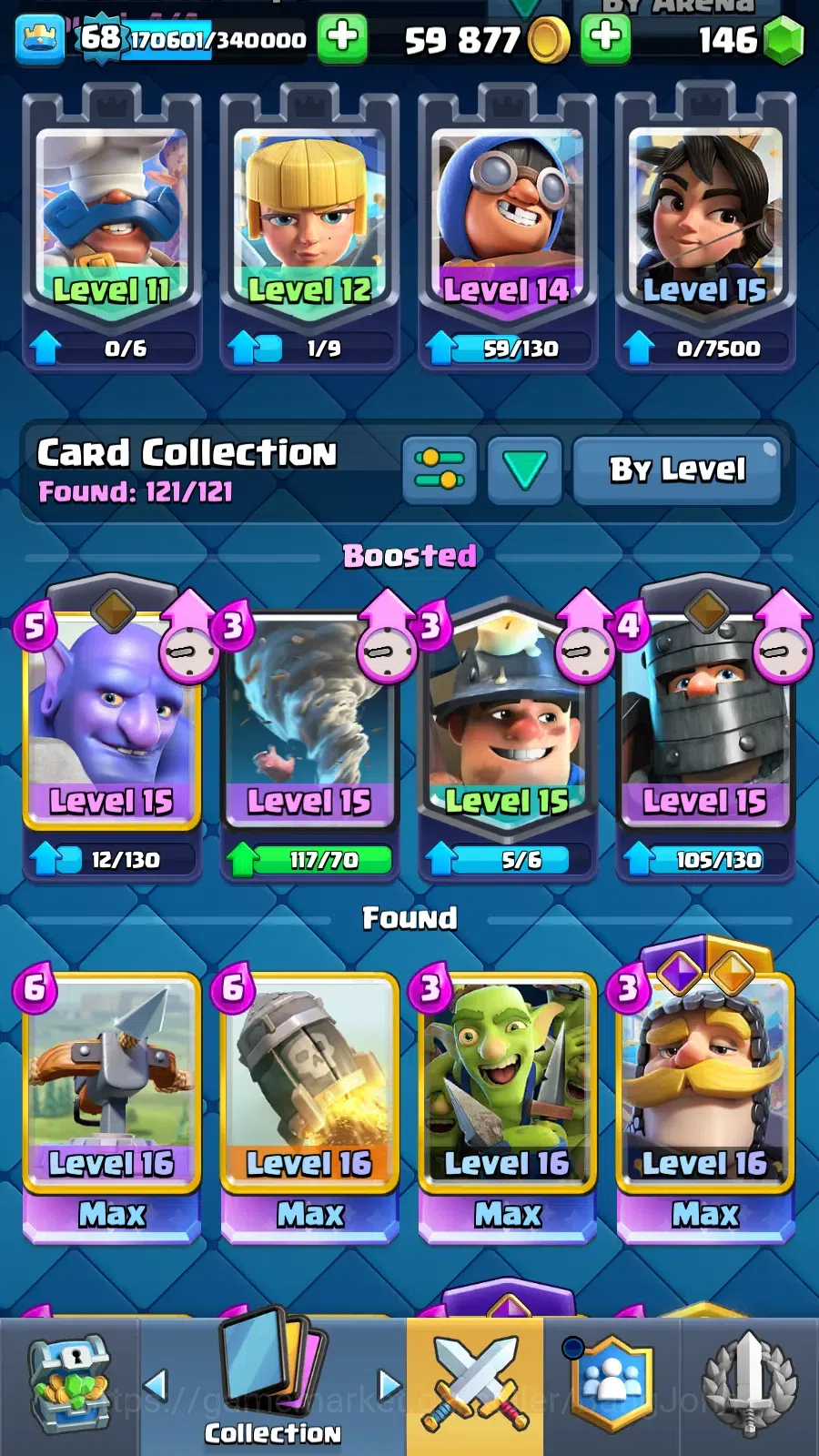 Clash Royale Accounts Others Lv 68|Trophy 12389|KTL 15|LimitedSkin|Card121|11 Max,5 Hero,13 15
