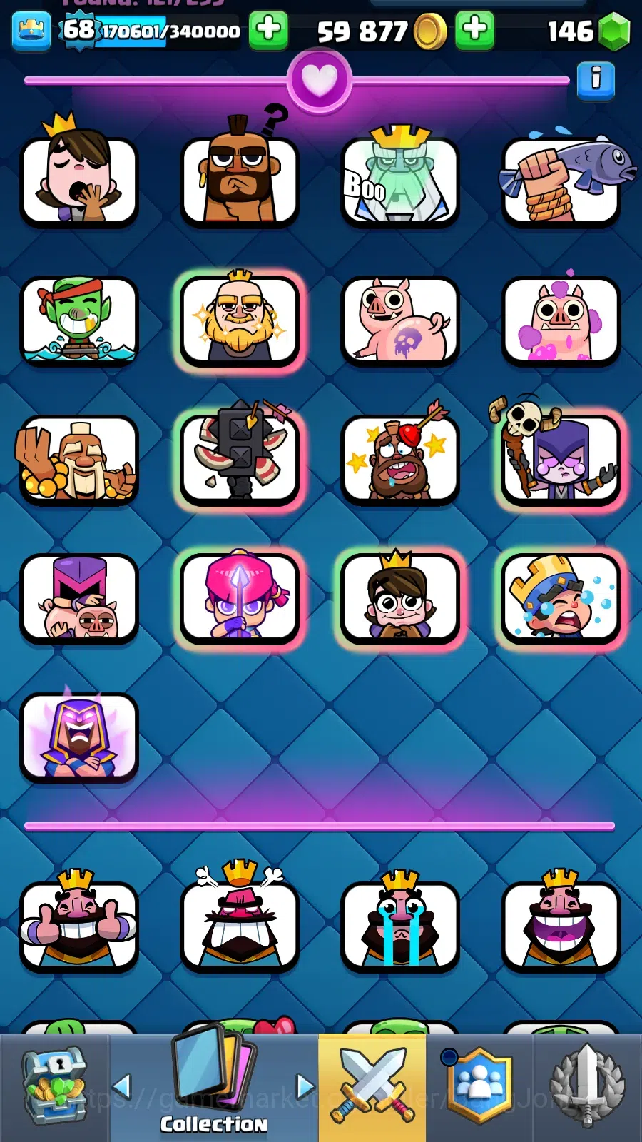 Clash Royale Accounts Others Lv 68|Trophy 12389|KTL 15|LimitedSkin|Card121|11 Max,5 Hero,13 17