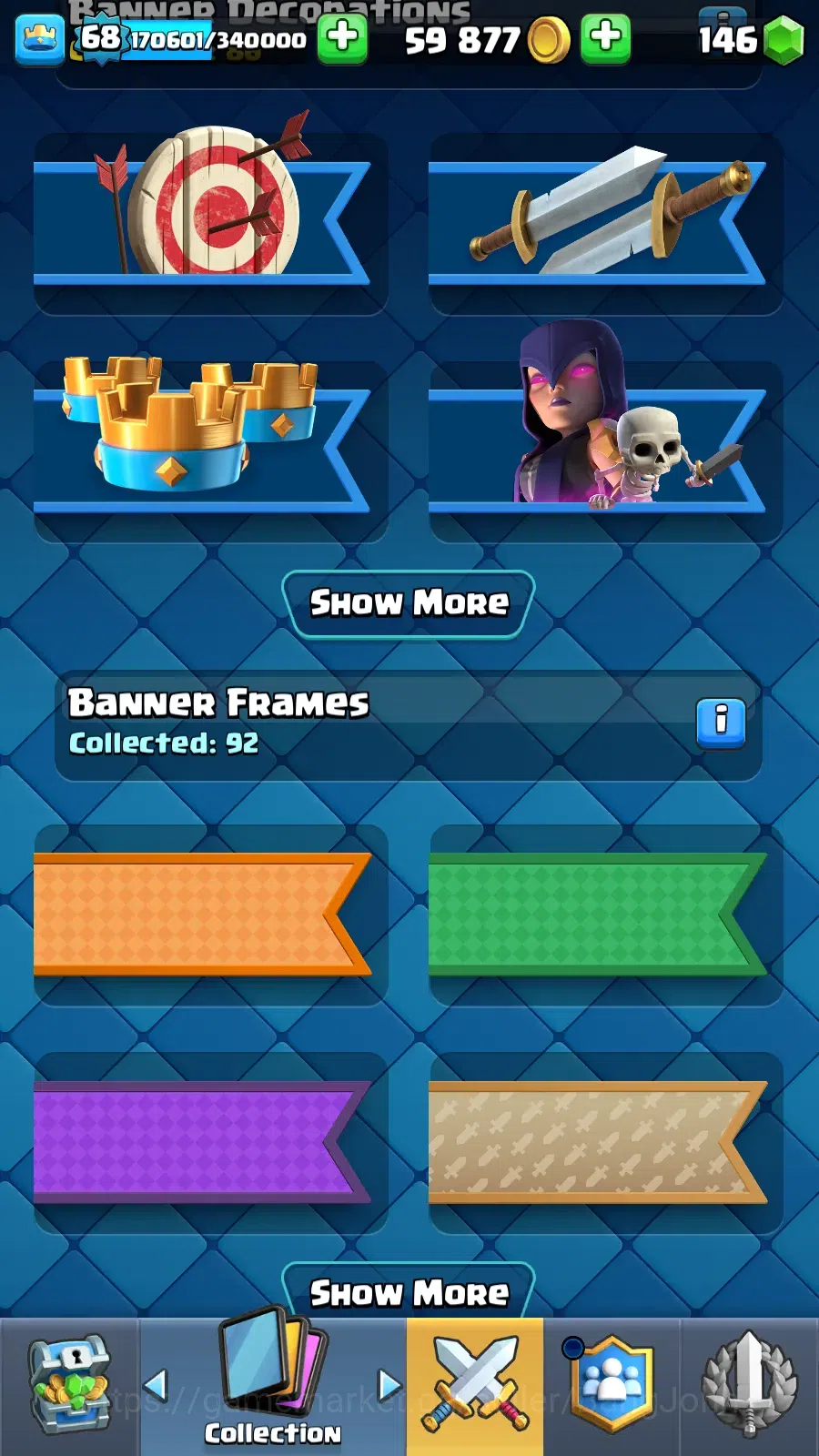 Clash Royale Accounts Others Lv 68|Trophy 12389|KTL 15|LimitedSkin|Card121|11 Max,5 Hero,13 20