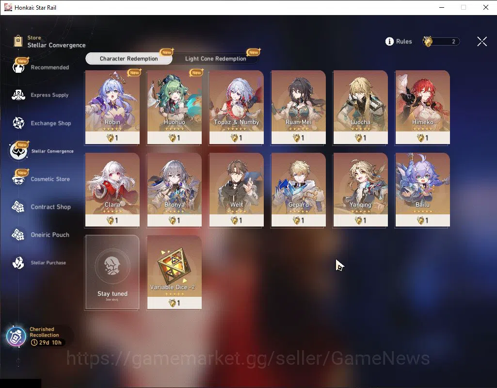 Honkai Star Rail Accounts Asia|TL 60|2 GCS|7 Limited|[Mydei,Dan Heng PT]+Sig image 2