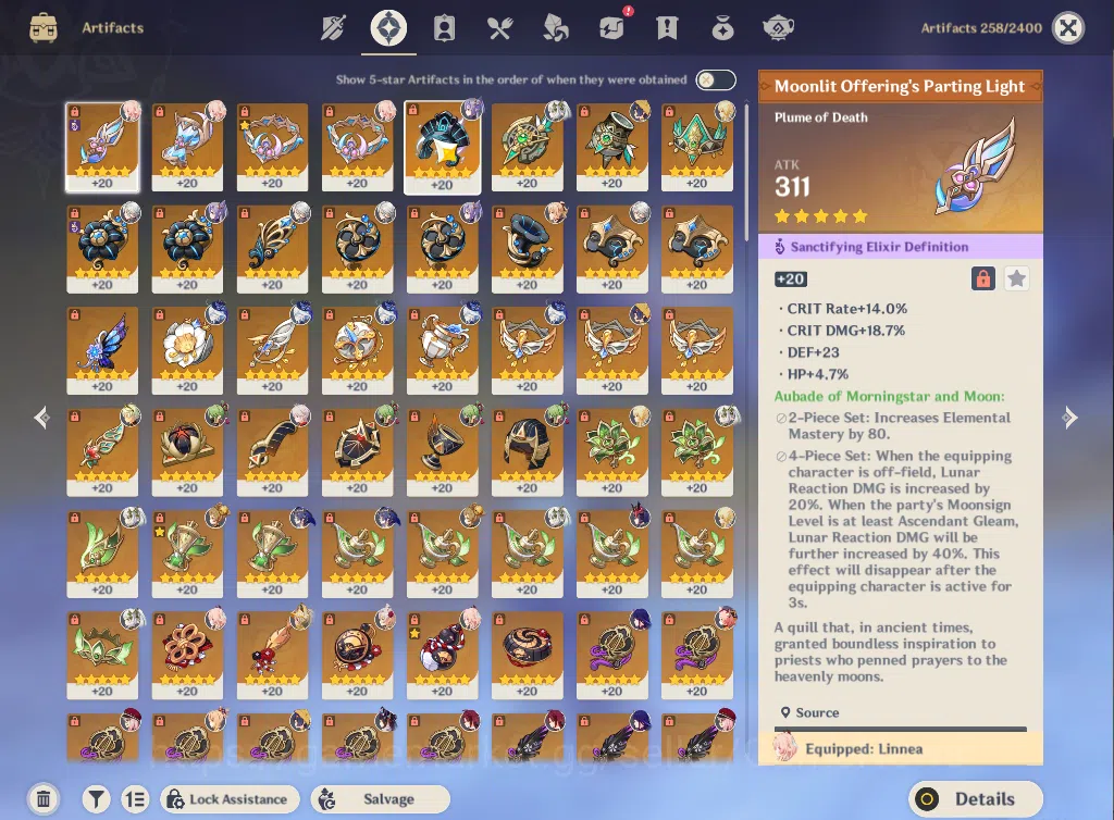 Genshin Impact Accounts ASIA|AR 59|9 Limited+8(*5WEP)|Linnea,(Arlecchino,R image 14