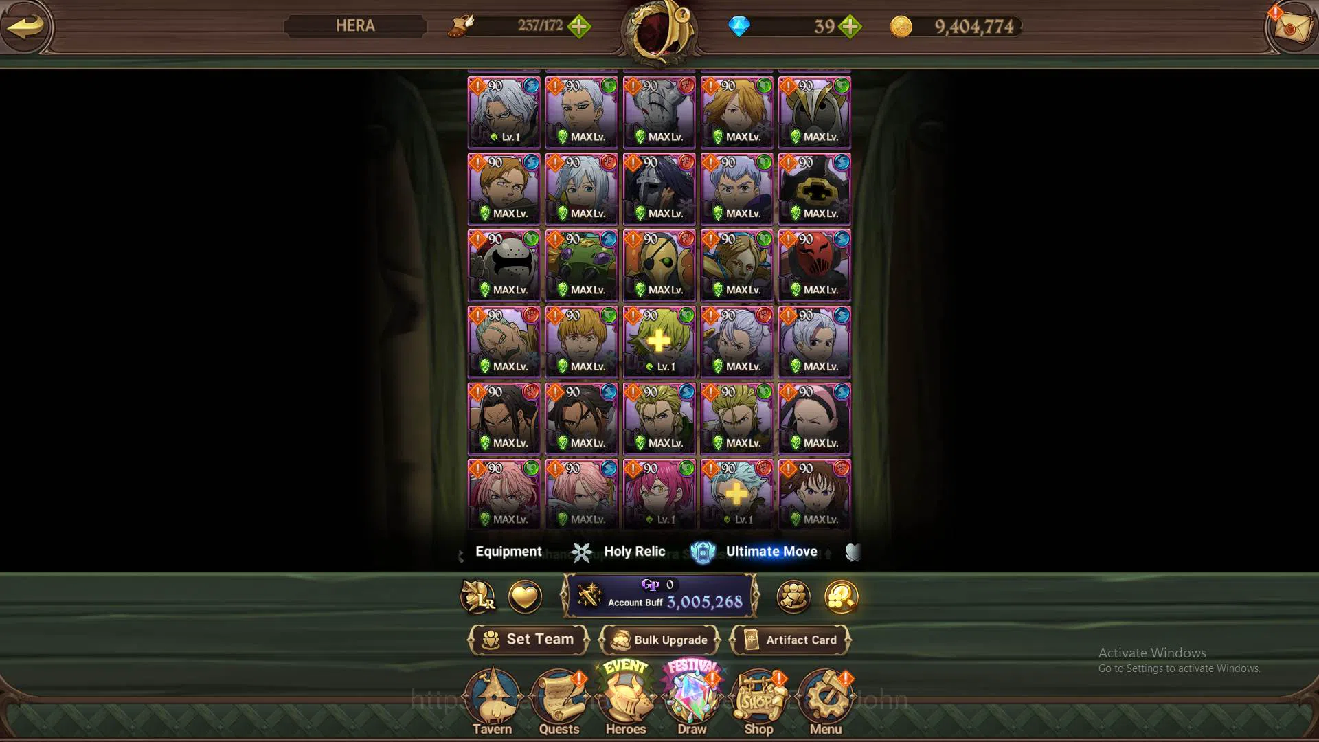 The Seven Deadly Sins: Grand Cross Accounts Others GLOBAL|3M CC| 1LR Elizabeth|Full collab FF|Meresca2/6,Salos,Chaos 14