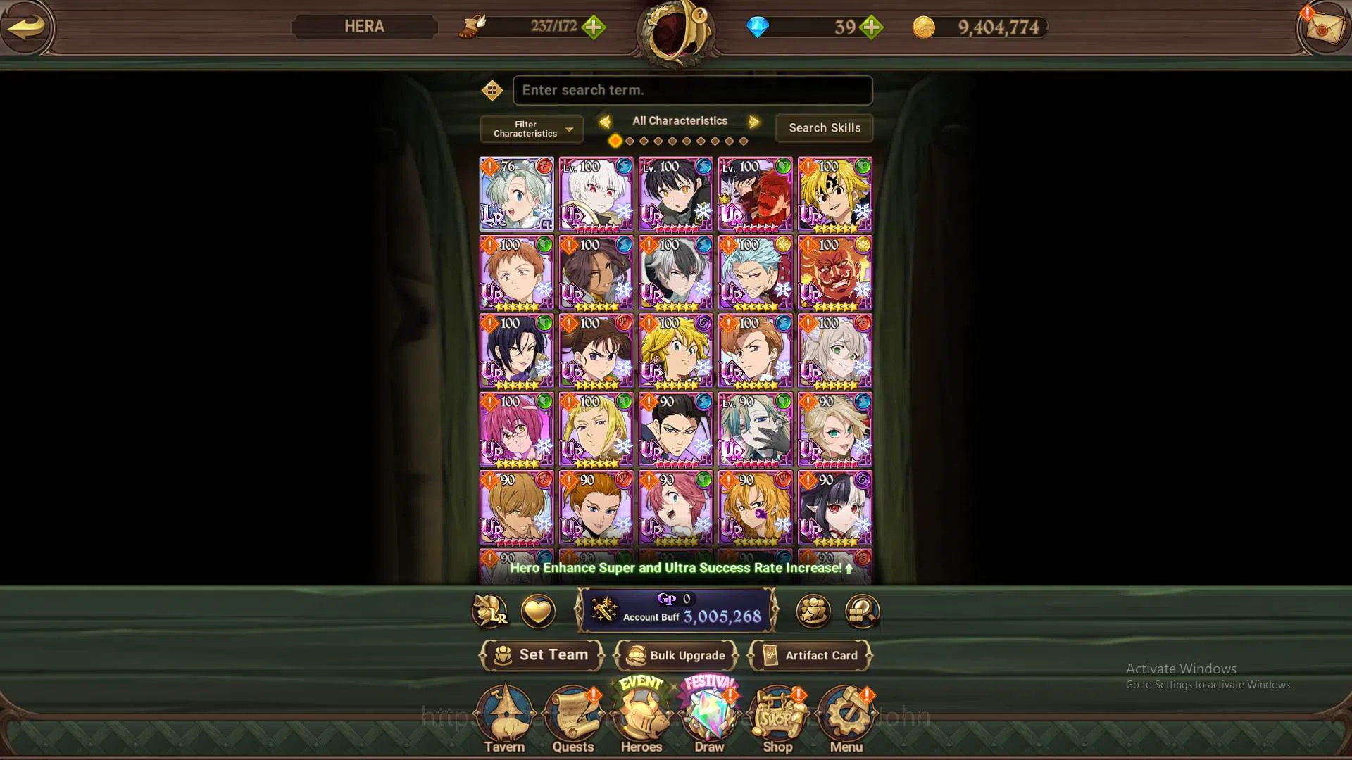 The Seven Deadly Sins: Grand Cross Accounts Others GLOBAL|3M CC| 1LR Elizabeth|Full collab FF|Meresca2/6,Salos,Chaos 8