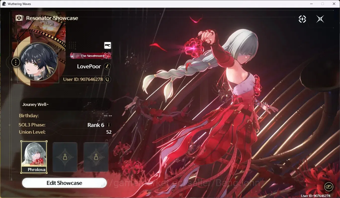 Wuthering Waves Accounts SEA|UL 52|Rank 6|1 Char Limited [Phrolova R6 + Sig image 1