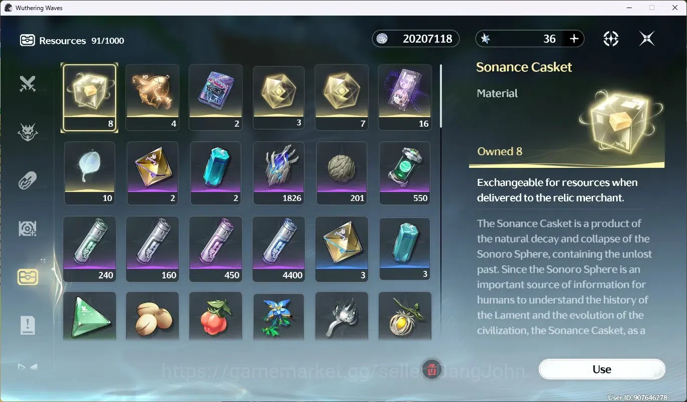 Wuthering Waves Accounts SEA|UL 52|Rank 6|1 Char Limited [Phrolova R6 + Sig image 14
