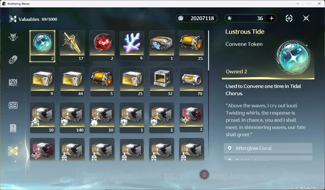 Wuthering Waves Accounts SEA|UL 52|Rank 6|1 Char Limited [Phrolova R6 + Sig image 16