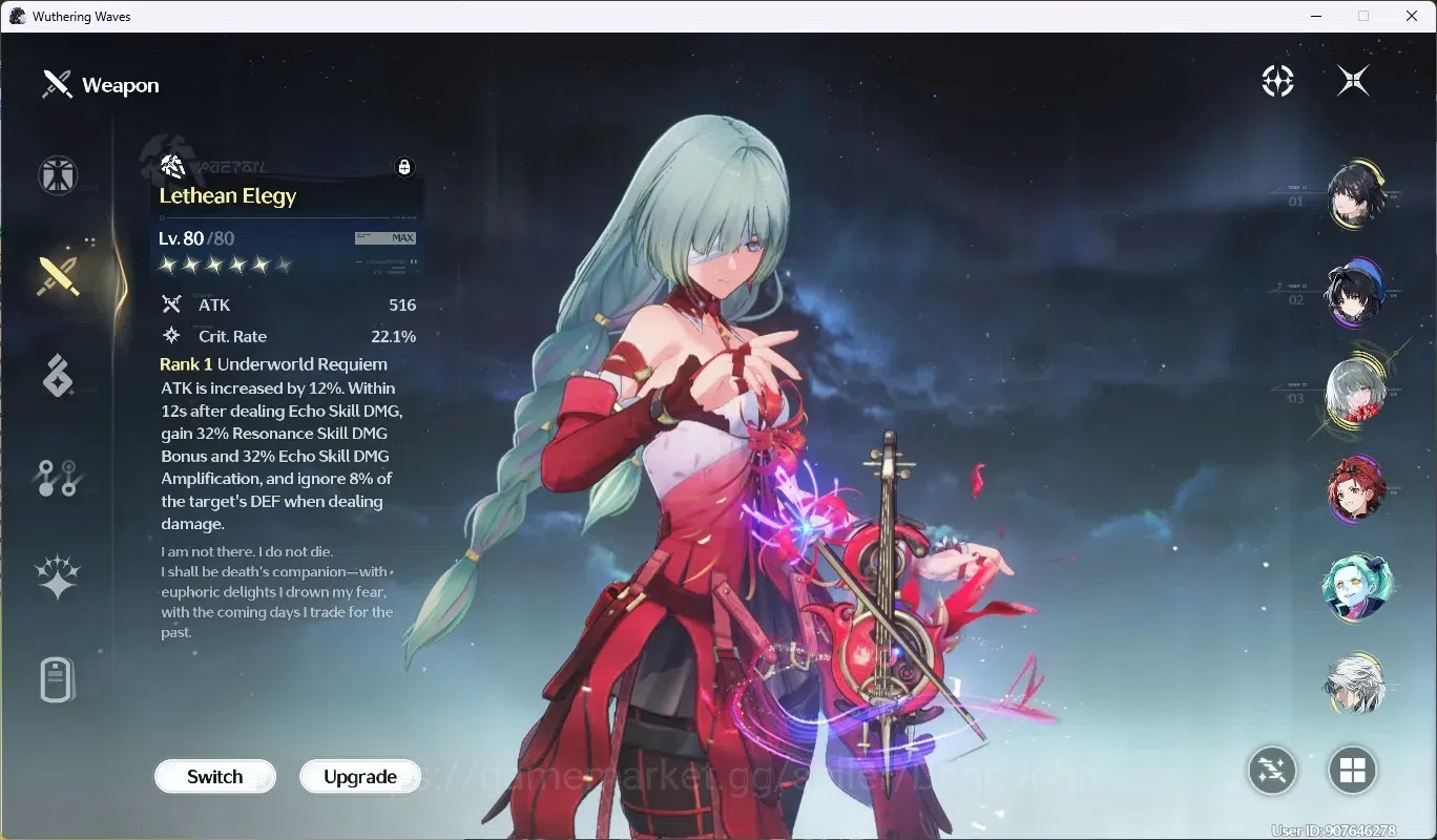 Wuthering Waves Accounts SEA|UL 52|Rank 6|1 Char Limited [Phrolova R6 + Sig image 4