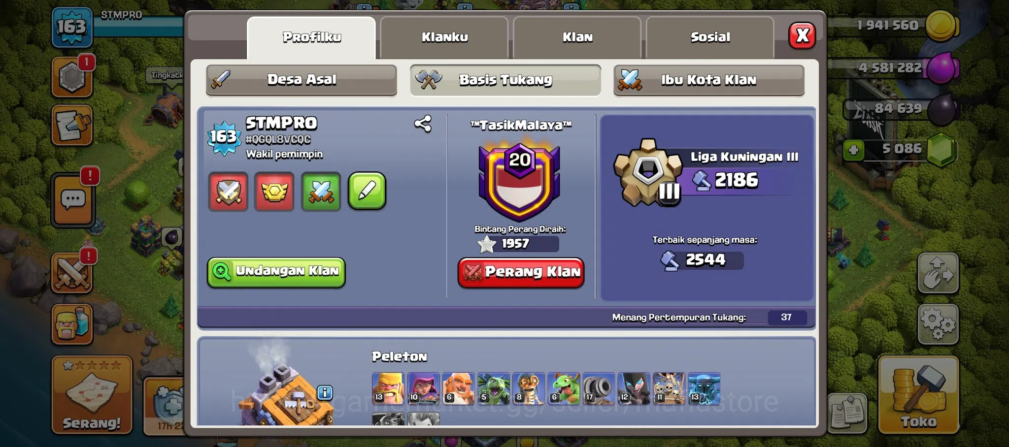 Clash of Clans Accounts TH14 Archer Queen Lvl 80 MAX! Lvl 163 Account with image 2