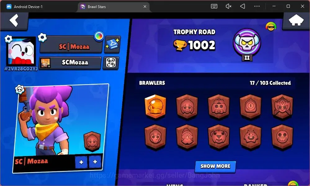 Brawl Stars Accounts Global | 1002 Thropy | 17 Brawler | 3 Max Hypercha image 2