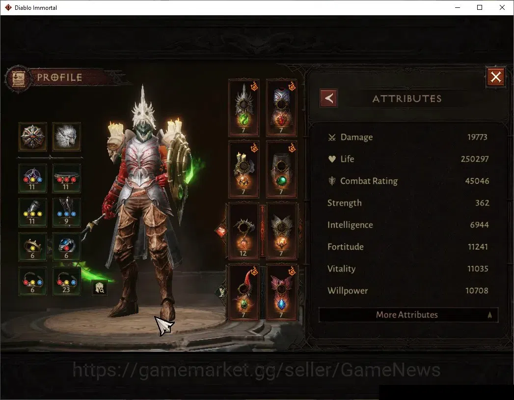 Diablo Immortal Accounts NA - High Heavens|CS ON|Lv60(904)|Necromancer|45K  image 3