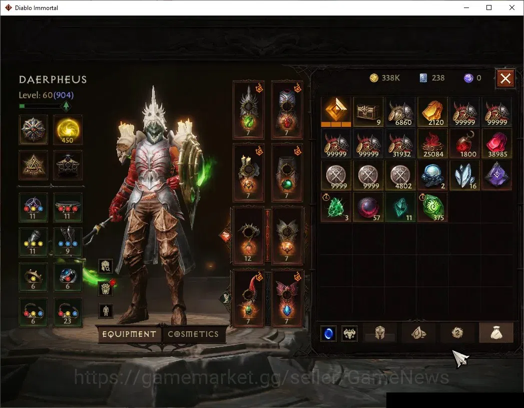 Diablo Immortal Accounts NA - High Heavens|CS ON|Lv60(904)|Necromancer|45K  image 7