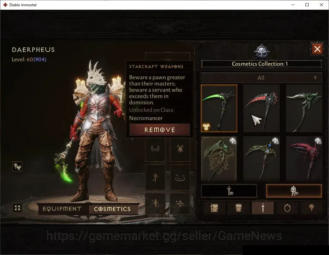 Diablo Immortal Accounts NA - High Heavens|CS ON|Lv60(904)|Necromancer|45K  image 8