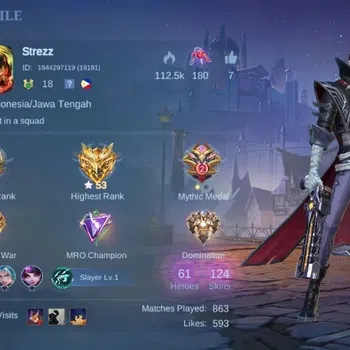 Mobile Legends: Bang Bang Accounts Others Global|Skin 124|Expert|KOF Dyrroth,PRIME Granger,STAR ANUAL Karrie,LBox