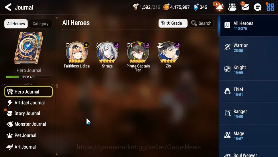 Epic Seven Accounts Starter GLOBAL Unverif|Starter|4 ML(Straze,F Lidica,Zio, PC Flan),Stark,Fenne,etc|Poh+Bles ON|9k 7