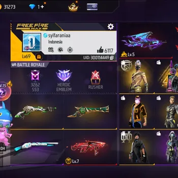 Free Fire Accounts Indonesia |2 EVO: MP40 Lv.7,AK47 Lv.5|M1887: Hand Of Hope,Emerald Power,Winterlands 2020,2 More| Check SS