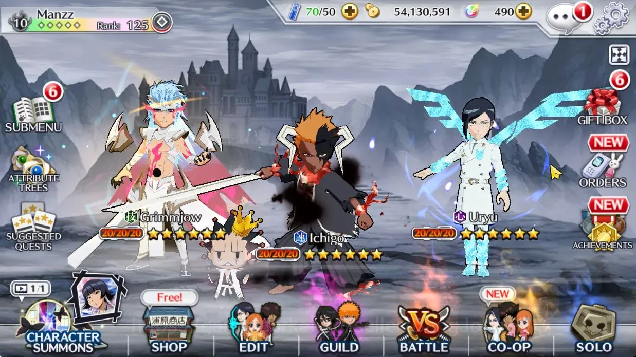 Bleach: Brave Souls Accounts High-End ASIA | 1,3M BP+10 MT|6K PrmAccTicket|Ichigo,Jugram,Yhwach,Yama,Yoruichi 1