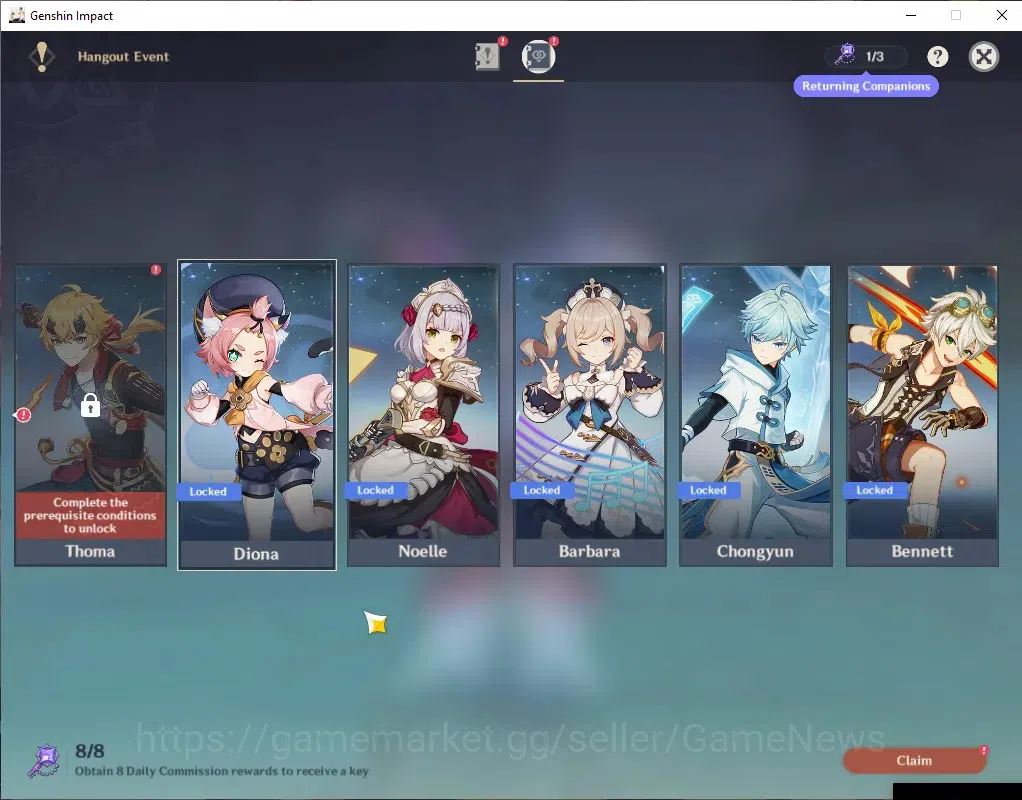 Genshin Impact Accounts ASIA|AR 53|3 Limited + 1(*5 Weapon)|Columbina+Sign image 13