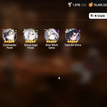 Epic Seven Accounts Starter GLOBAL UnVerif|New Era|5 ML(TR Elvira,BW Iseria,SS Vivian,C Pavel,TE Kayron