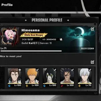 BLEACH: Soul Resonance Accounts Nuverse SEA|Lvl 71|13 SSR|11 Sign|[AizenB1,Ichigo