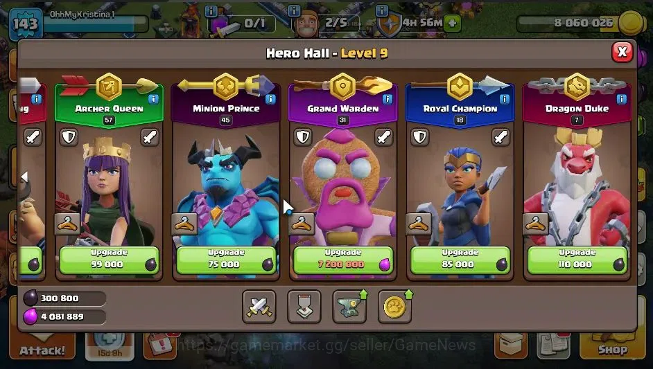 Clash of Clans Accounts ASIA|LV 143|TH 15-BH 5|HH 9|Limited Skin|BK 58,AQ  image 6