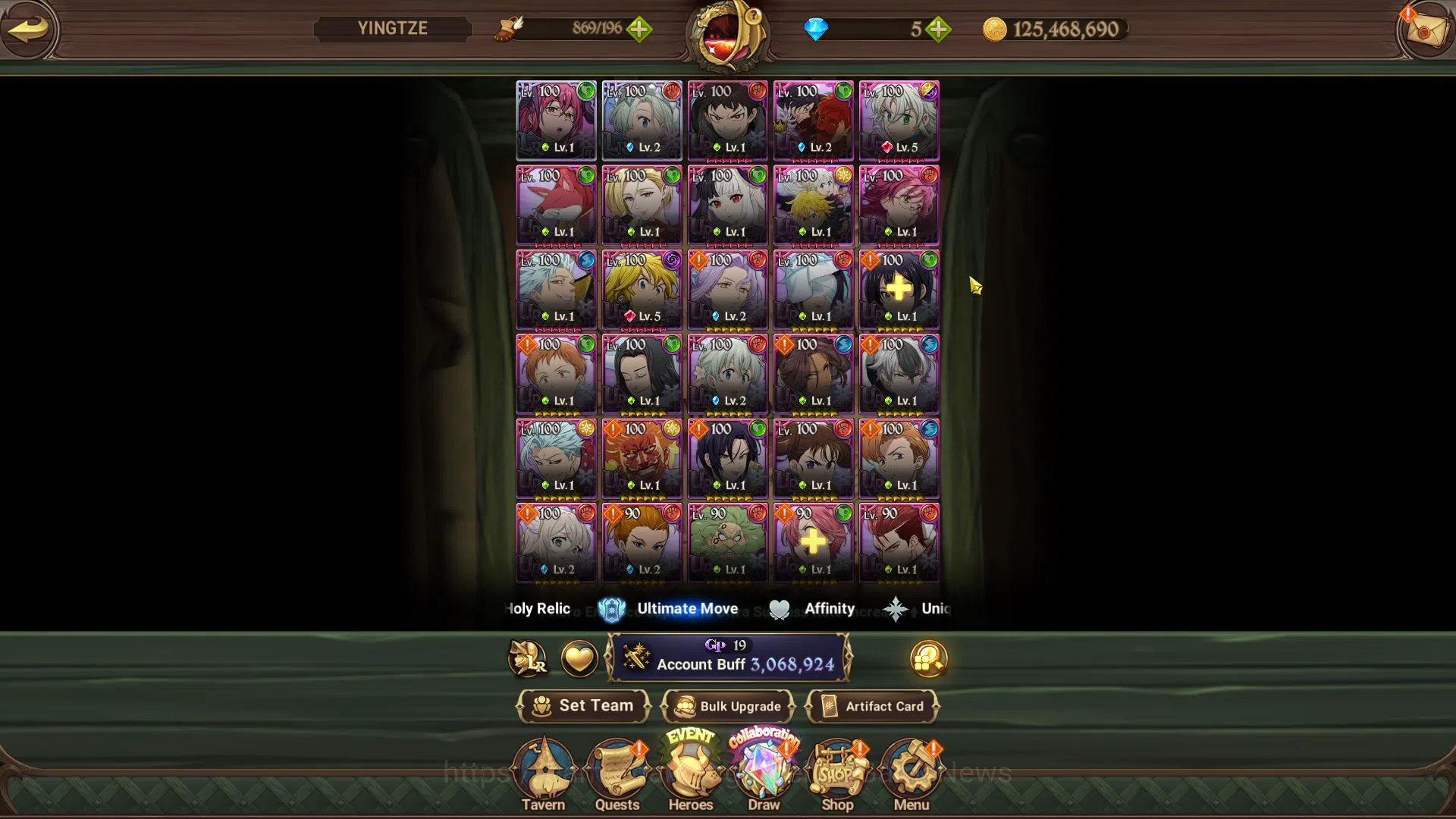The Seven Deadly Sins: Grand Cross Accounts Midgame Asia|3M CC|2 LR+8 UR+Collab Fire 3