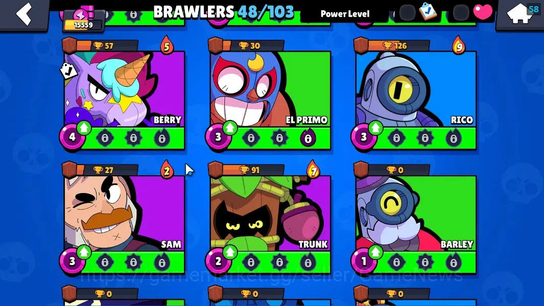 Brawl Stars Accounts 15559 Trophy|48 Brawlers 7Max|Full Buffies Shelly| image 11