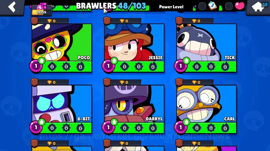 Brawl Stars Accounts 15559 Trophy|48 Brawlers 7Max|Full Buffies Shelly| image 12