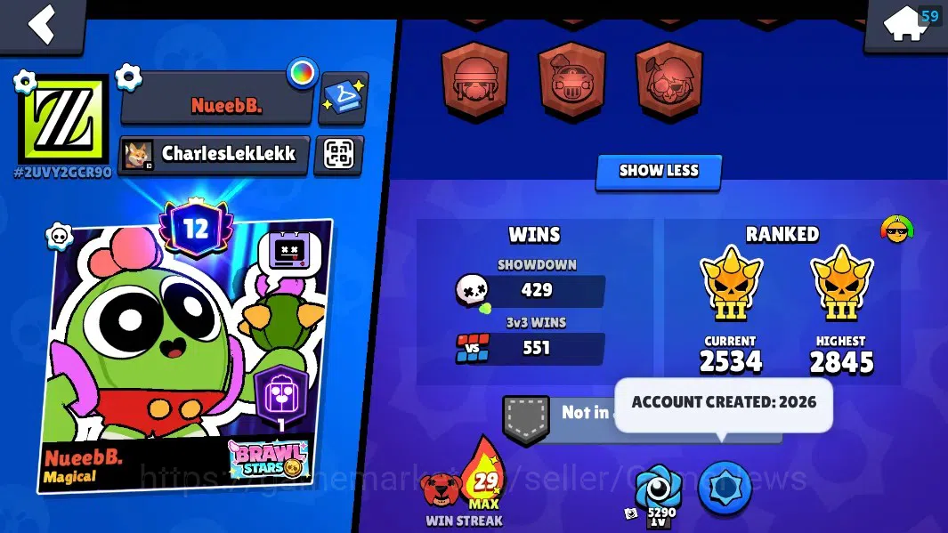 Brawl Stars Accounts 15559 Trophy|48 Brawlers 7Max|Full Buffies Shelly| image 3