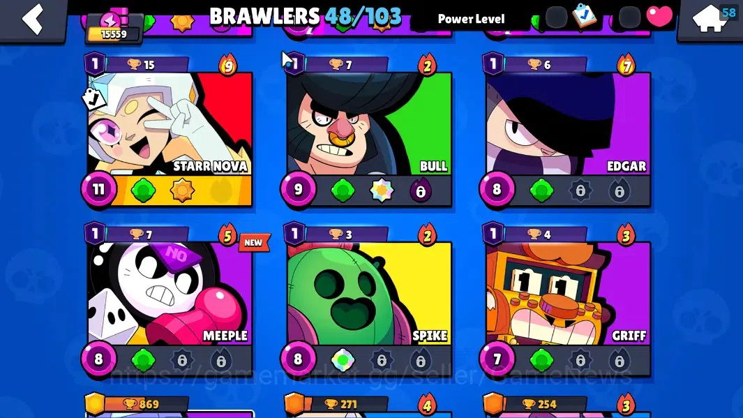 Brawl Stars Accounts 15559 Trophy|48 Brawlers 7Max|Full Buffies Shelly| image 8